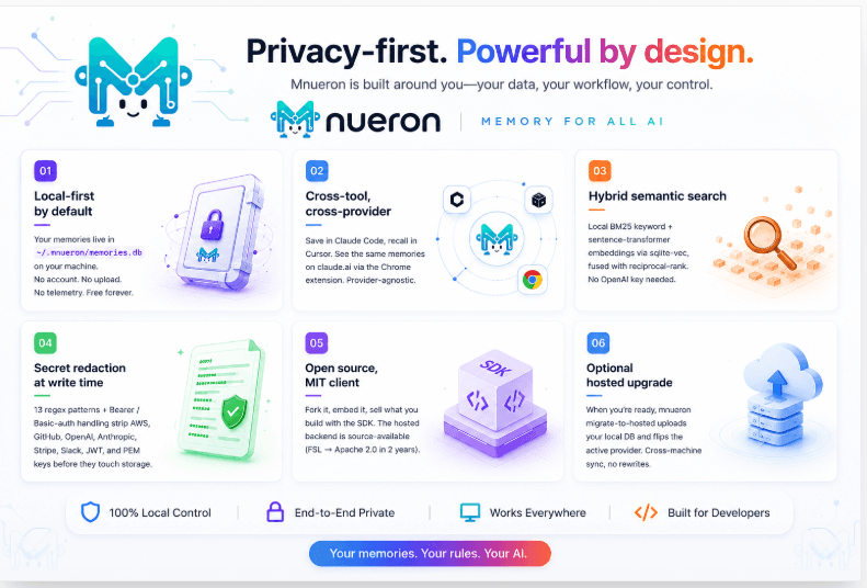 mnueron — AI memory for every AI tool